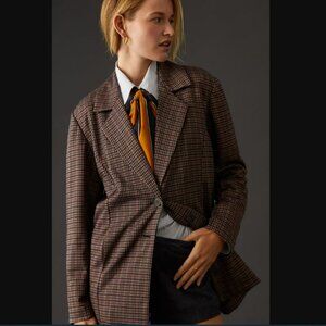 Avec Les Filles | Anthropologie Longline Plaid Blazer | Large